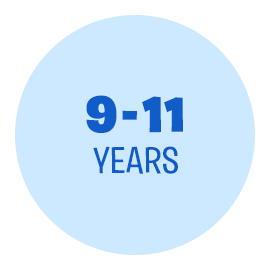 9-11 years