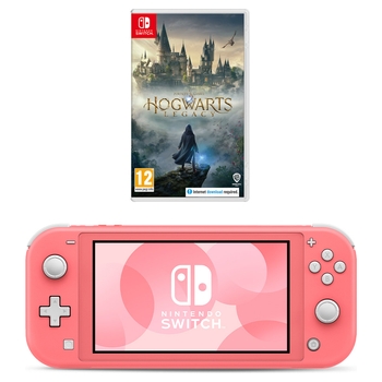 Nintendo Switch Lite Coral & Hogwarts Legacy