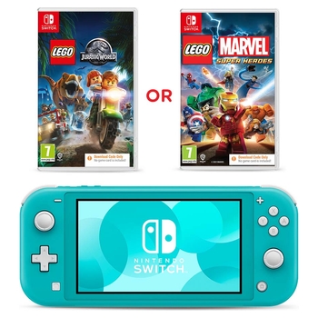 Nintendo Switch Lite (Turquoise) & Select LEGO Code in Box Game